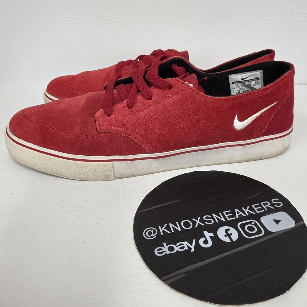 Nike Braata LR Red Suede Casual Sneakers 477650-610 Men's Size 11